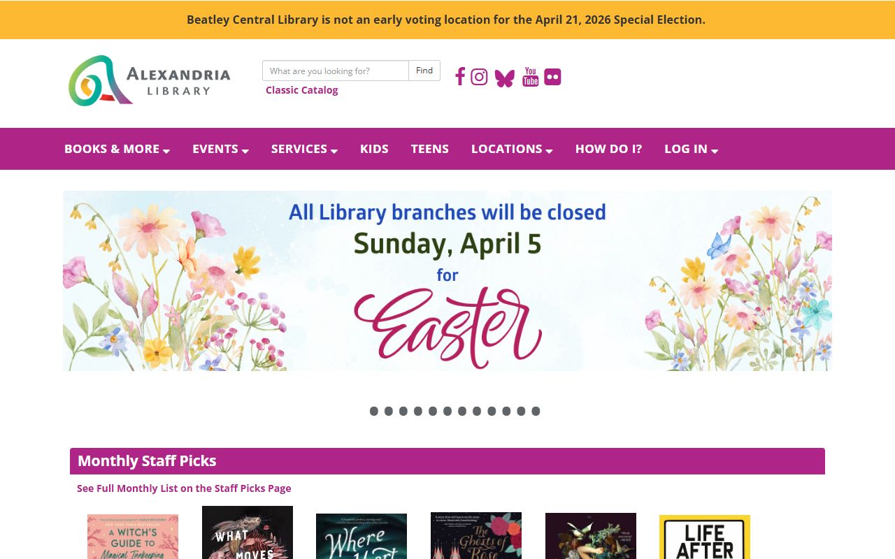 Alexandria obituary death records at Alexandria Library