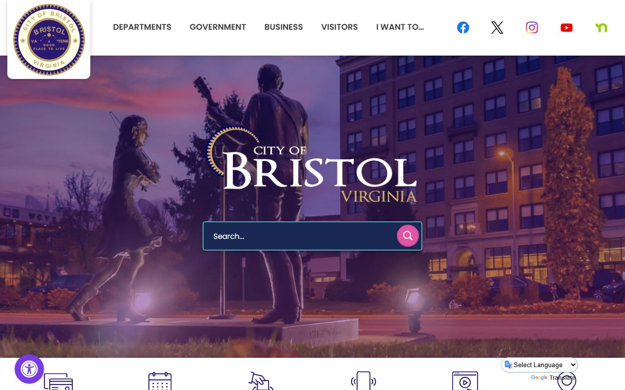 Bristol Virginia city website for obituary and death records